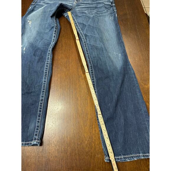 Big Star Miki Jeans Thick Stitch Y2K Women 34 Fit Cowgirl Western Aztec Country - Picture 6 of 12